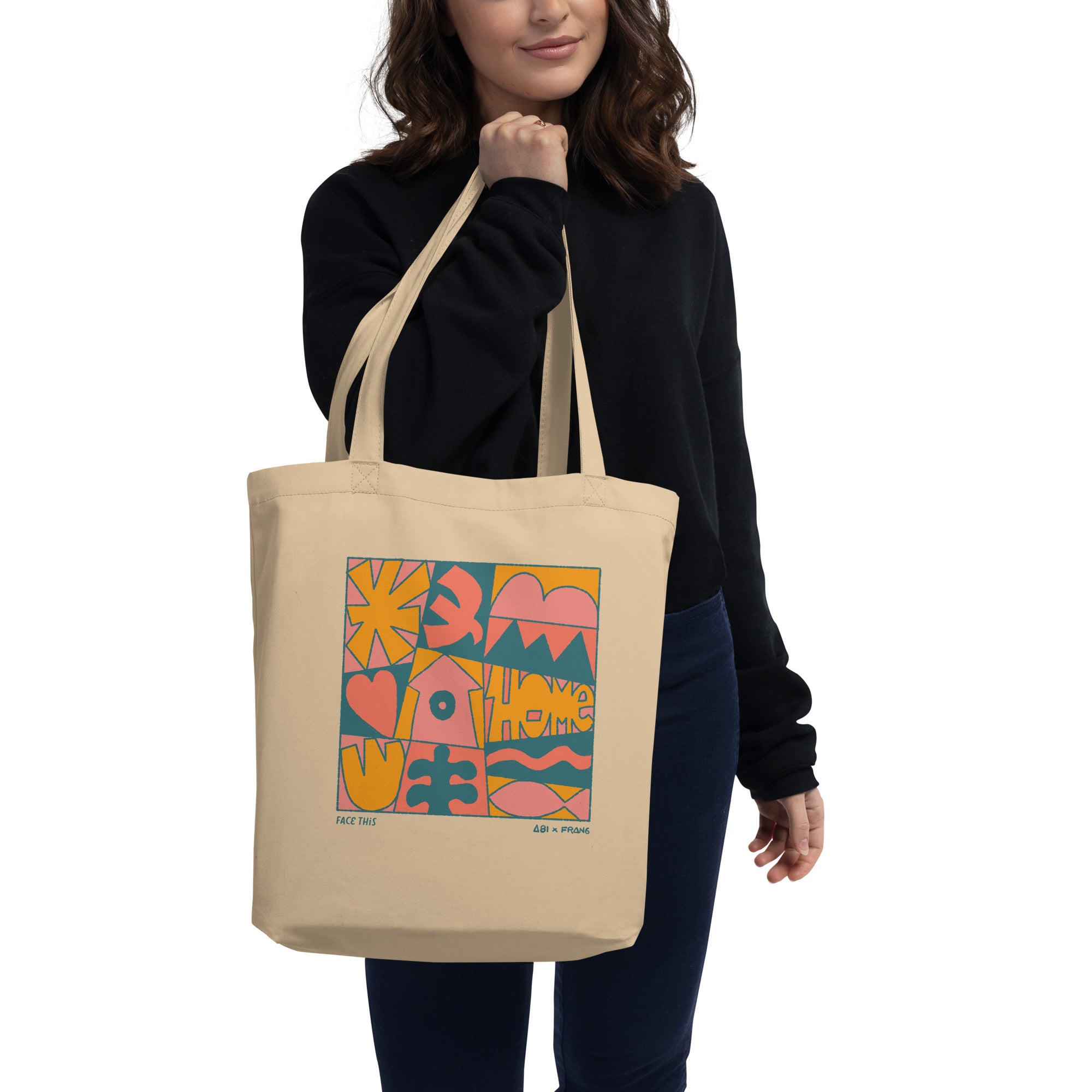 Fran6 x Abi (6) Face This Eco Tote Bag