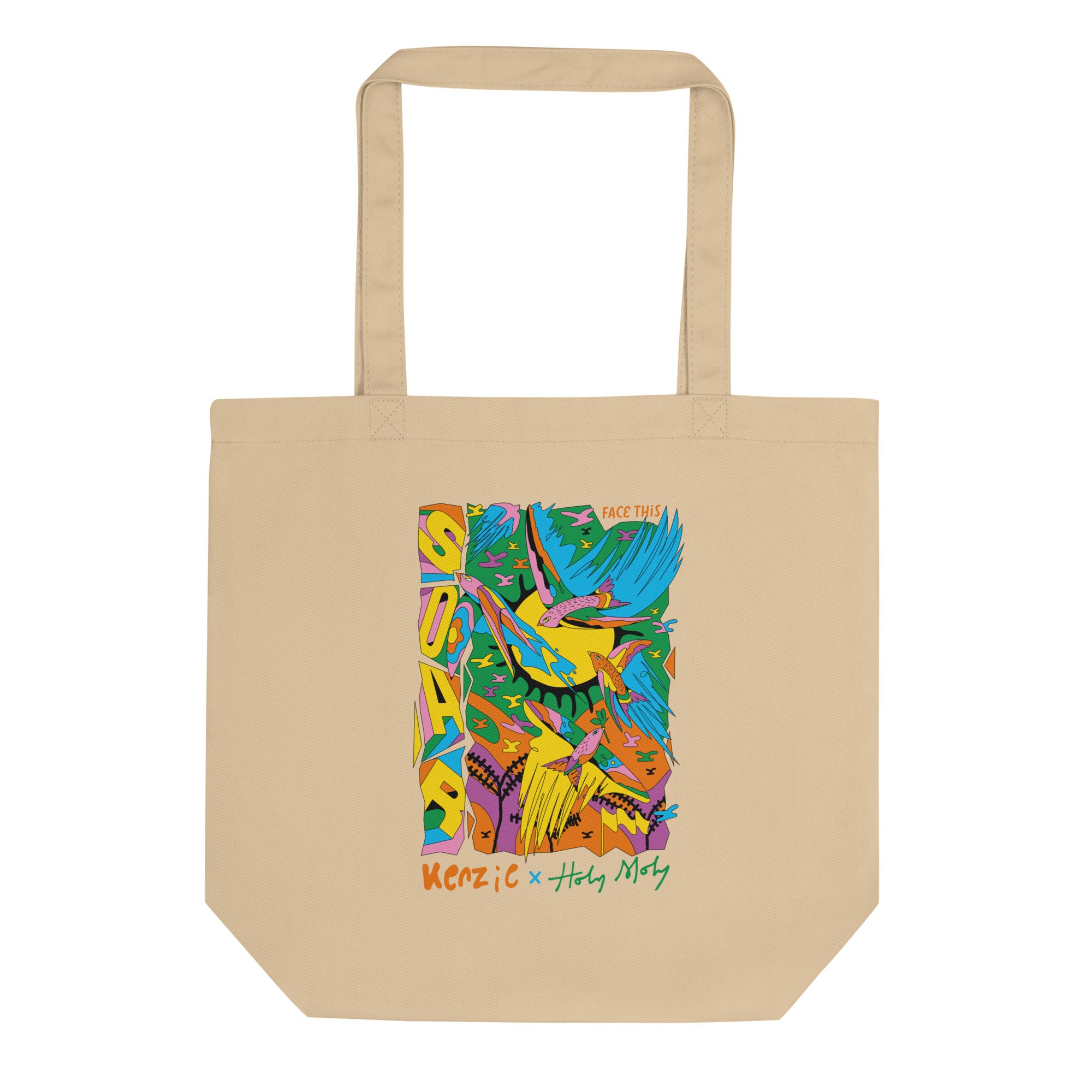 Face This tote bags