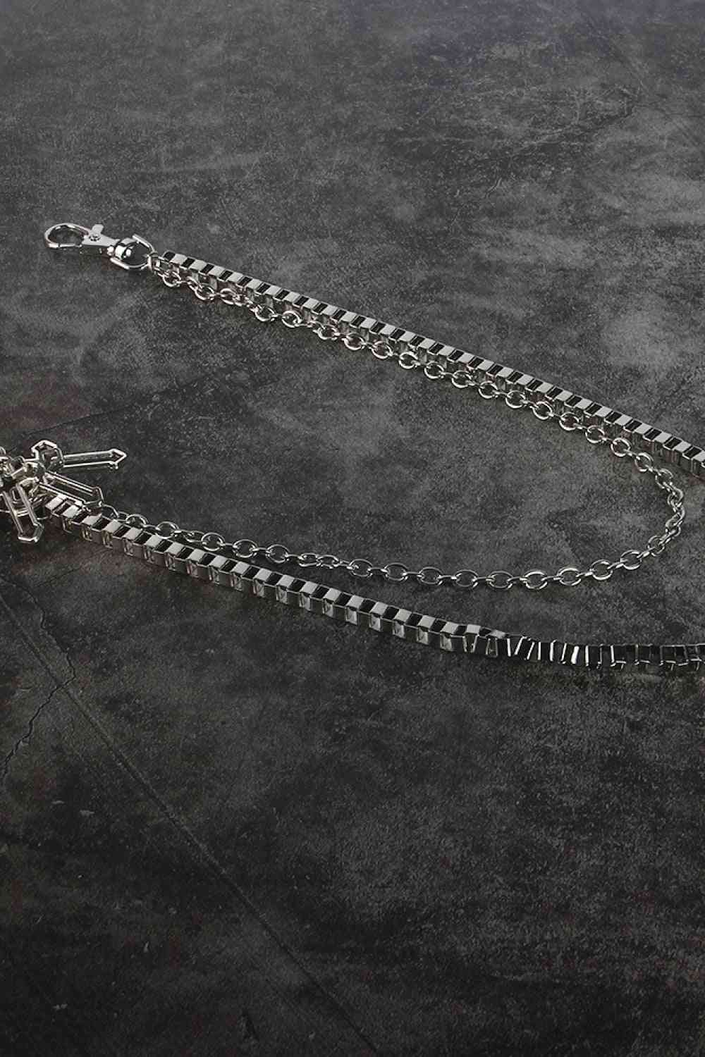 Double-Layered Cross Waist Chain